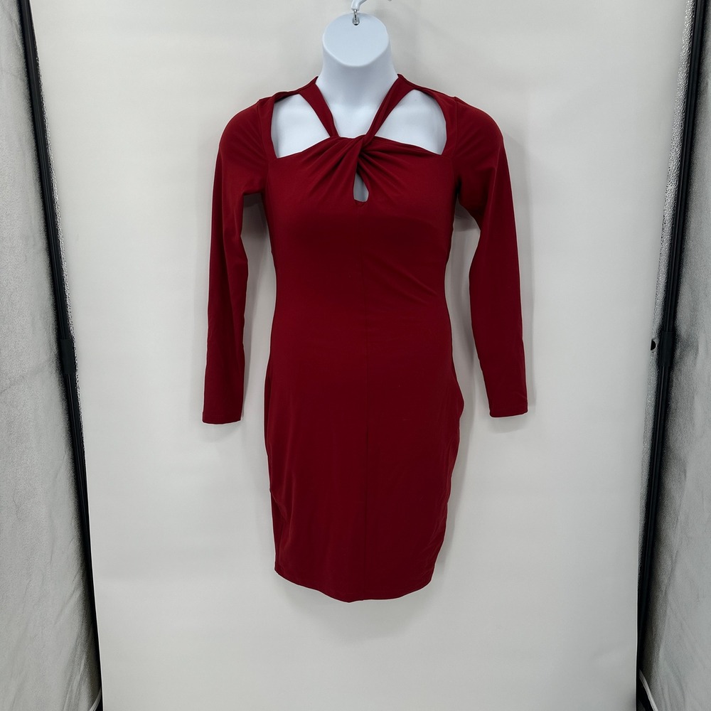 Y2K Bodycon Red Cutout Dress Medium Susana Monaco Stretch Party‎ Club